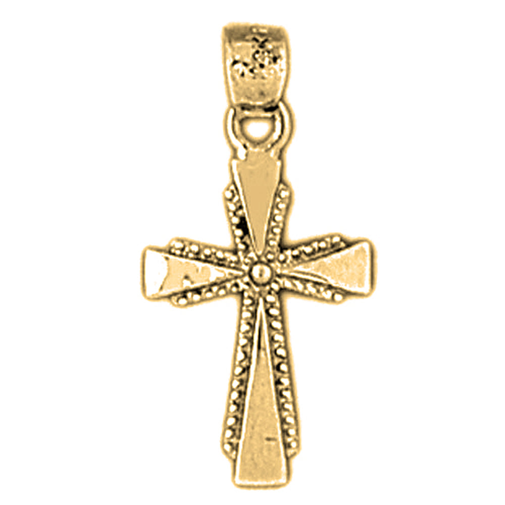 14K or 18K Gold Latin Cross Pendant