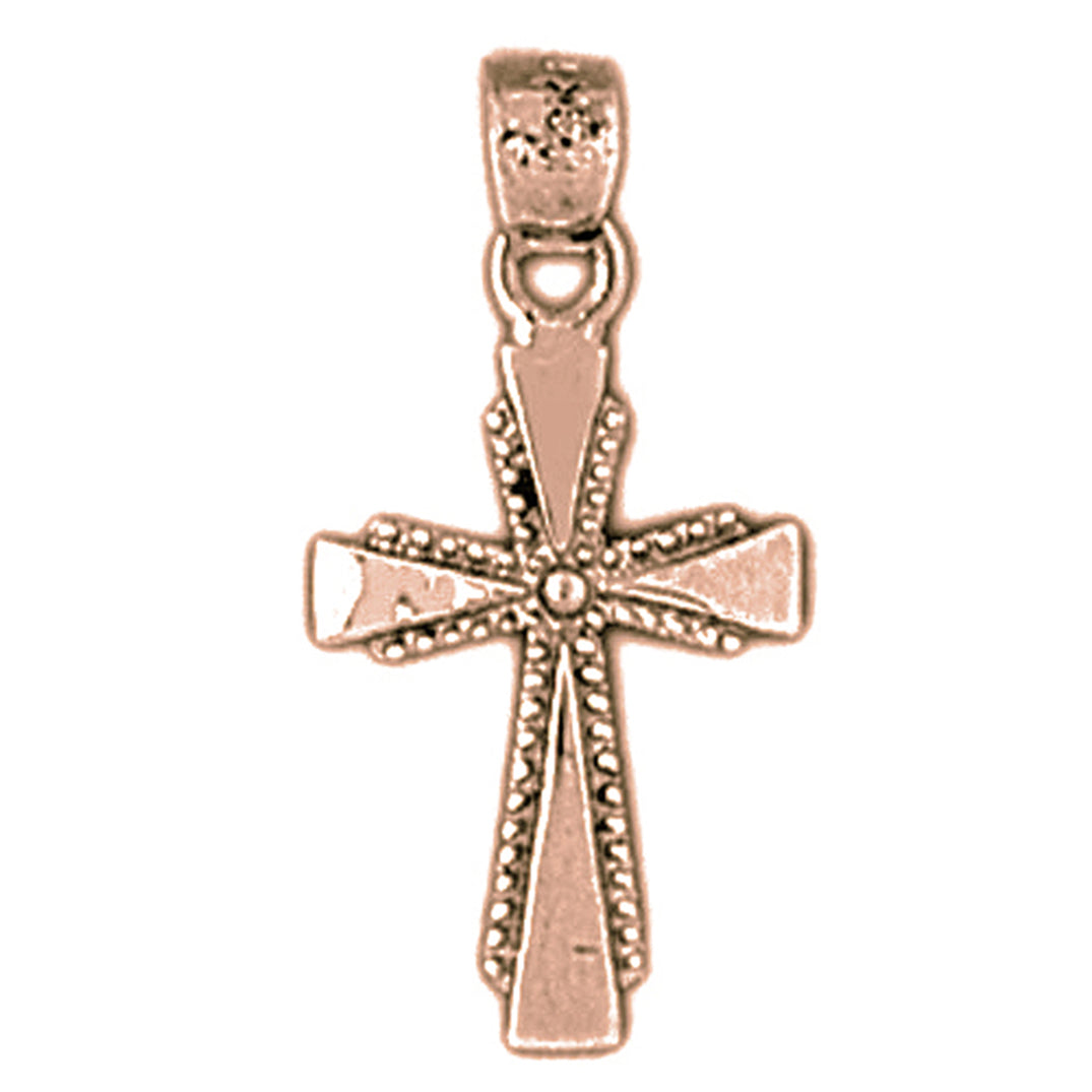 14K or 18K Gold Latin Cross Pendant