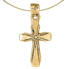 14K or 18K Gold Latin Cross Pendant