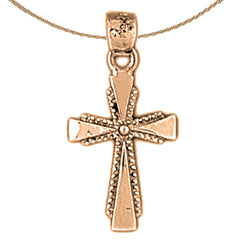 14K or 18K Gold Latin Cross Pendant