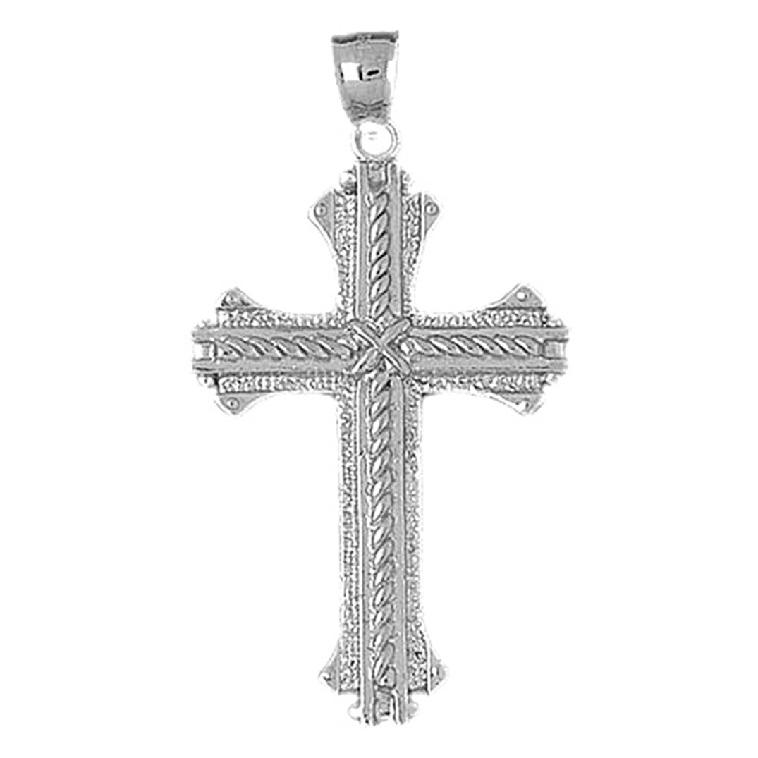 10K, 14K or 18K Gold Roped Cross Pendant