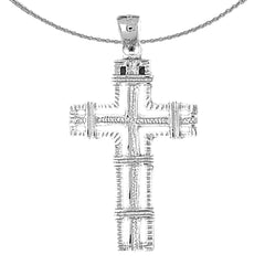 10K, 14K or 18K Gold Roped Cross Pendant