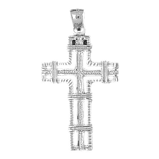 10K, 14K or 18K Gold Roped Cross Pendant