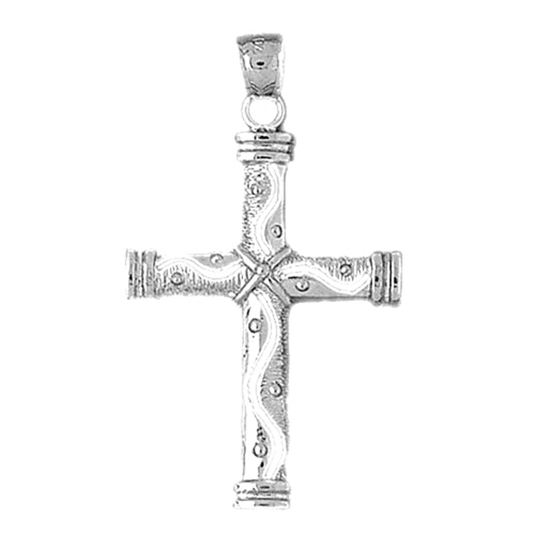 10K, 14K or 18K Gold Roped Cross Pendant