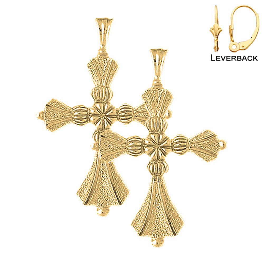 Pendientes Cruz Oro 14K o 18K