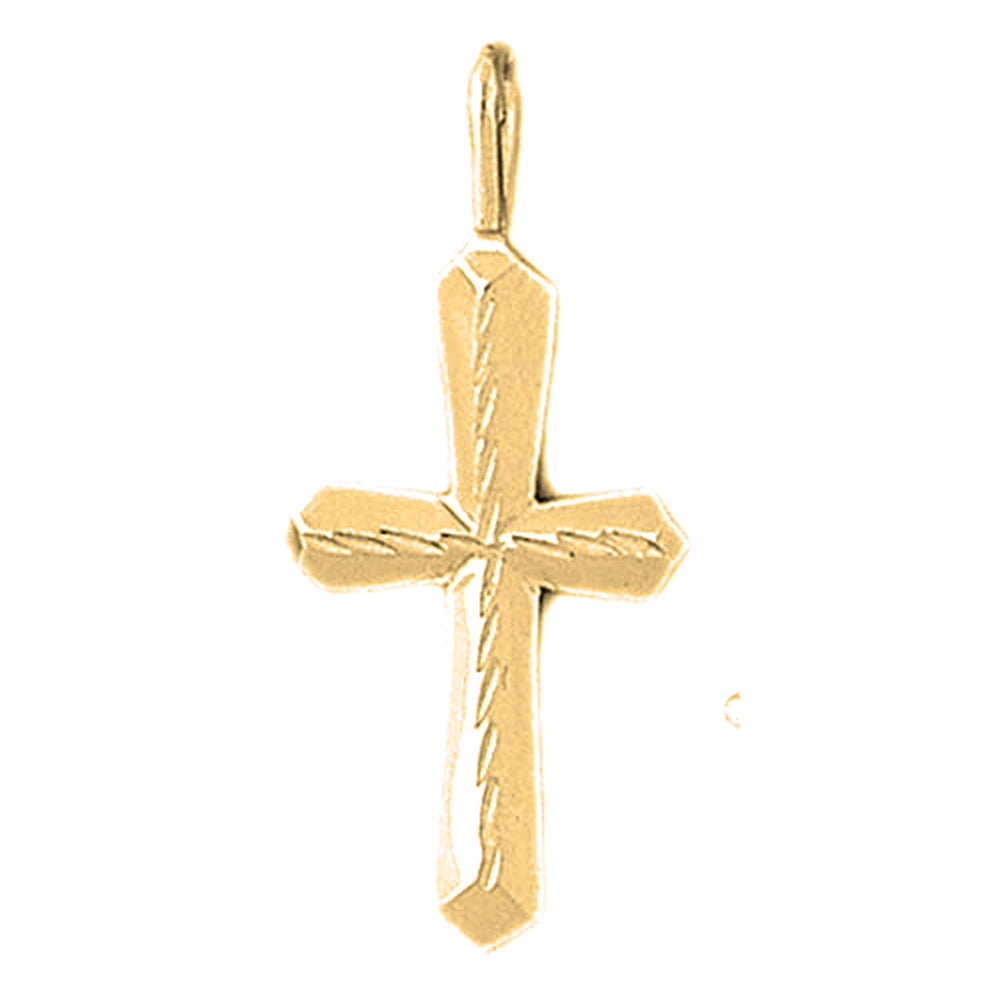 10K, 14K or 18K Gold Passion Cross Pendant