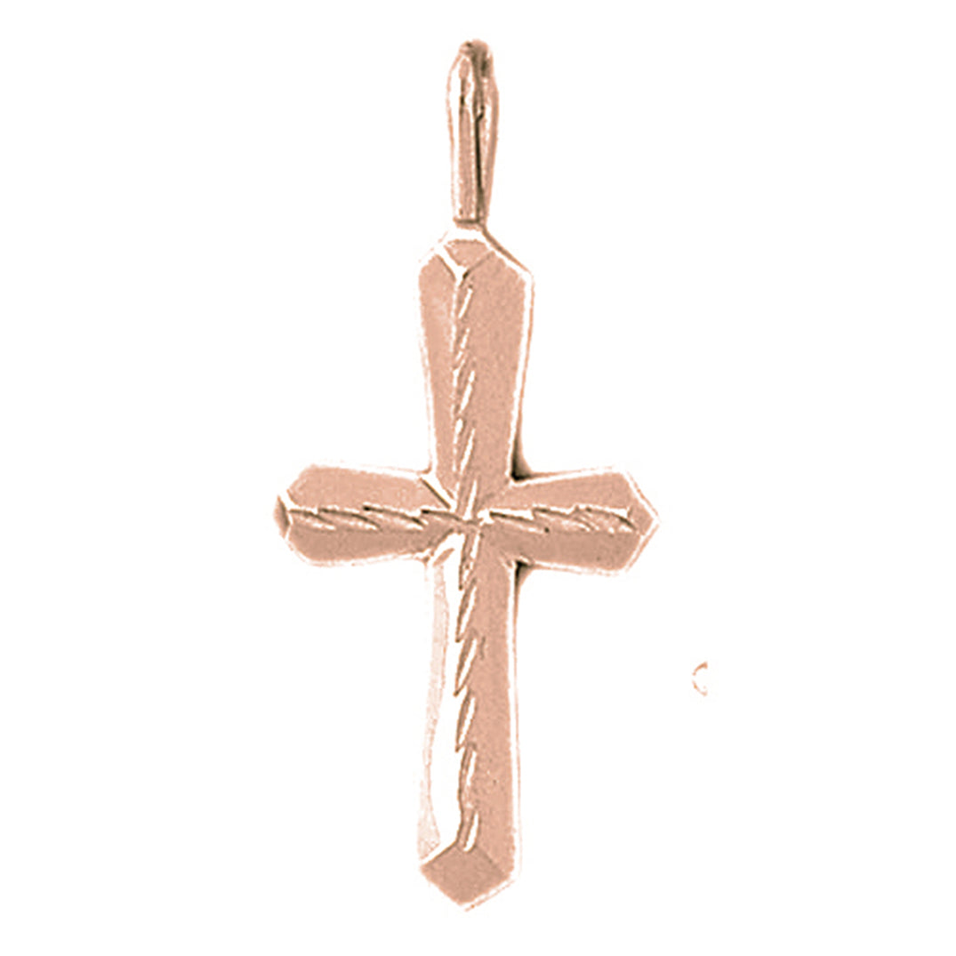 10K, 14K or 18K Gold Passion Cross Pendant