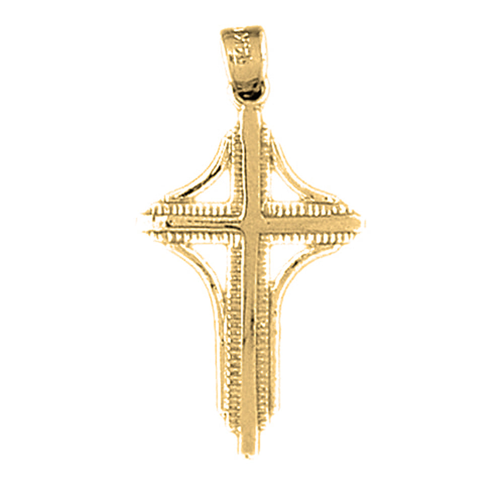 14K or 18K Gold Latin Cross Pendant