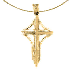 14K or 18K Gold Latin Cross Pendant