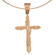 10K, 14K or 18K Gold Methodist Cross Pendant