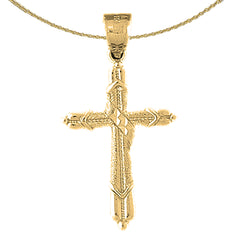 10K, 14K or 18K Gold Methodist Cross Pendant