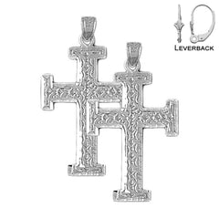 14K or 18K Gold Teutonic Cross Earrings