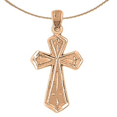 14K or 18K Gold Passion Cross Pendant