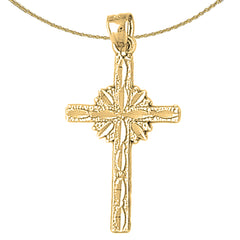 14K or 18K Gold Glory Cross Pendant