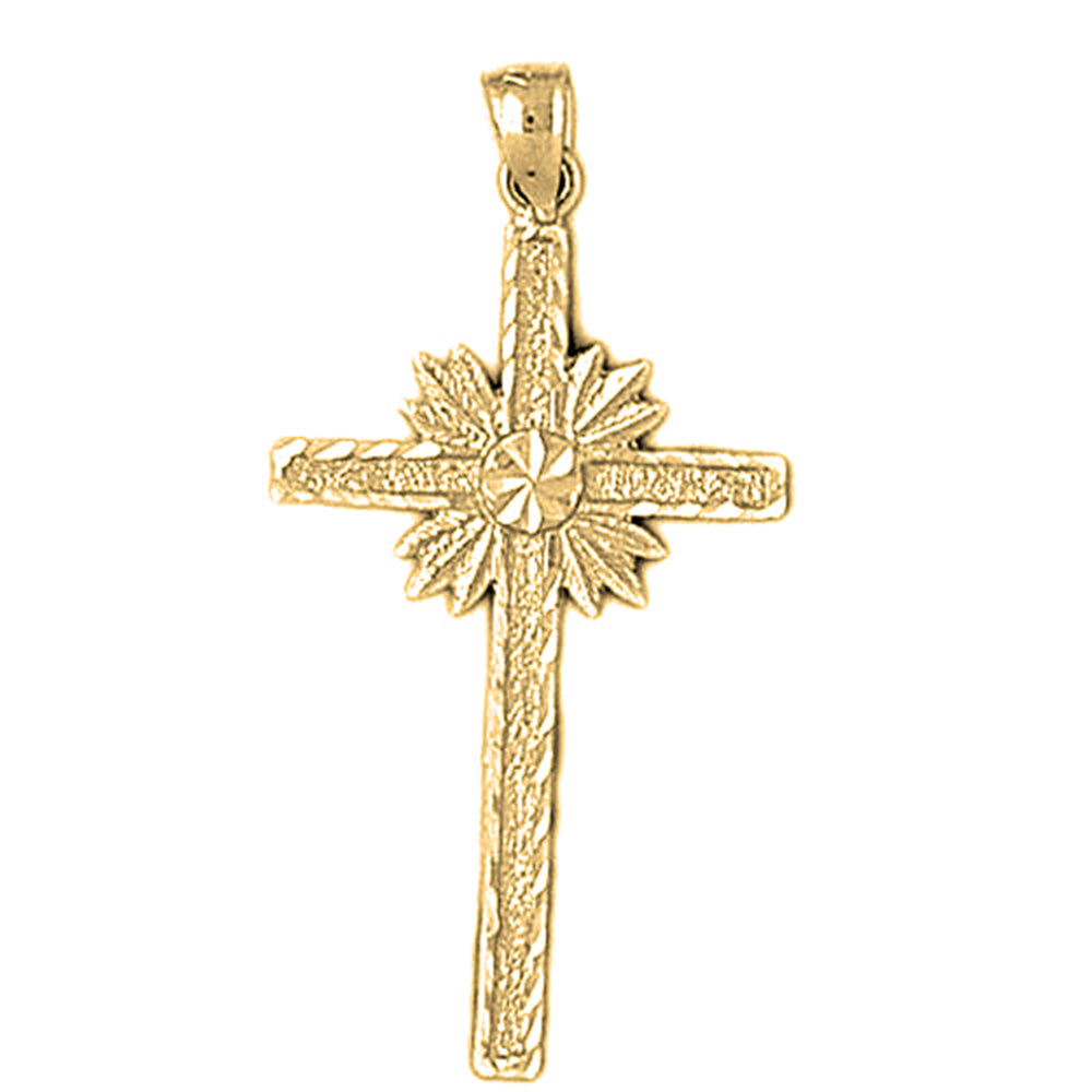 14K or 18K Gold Glory Cross Pendant