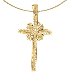 14K or 18K Gold Glory Cross Pendant