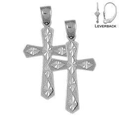 14K or 18K Gold Passion Cross Earrings