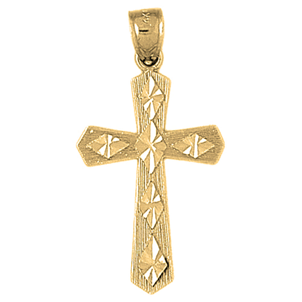 10K, 14K or 18K Gold Passion Cross Pendant