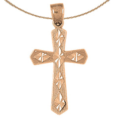 10K, 14K or 18K Gold Passion Cross Pendant