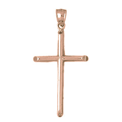 10K, 14K or 18K Gold Hollow Latin Cross Pendant