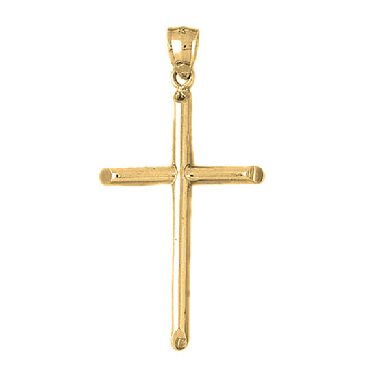 10K, 14K or 18K Gold Hollow Latin Cross Pendant