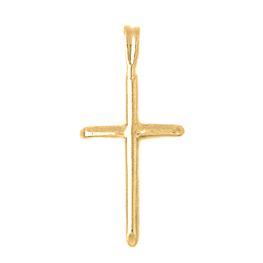 10K, 14K or 18K Gold Hollow Latin Cross Pendant