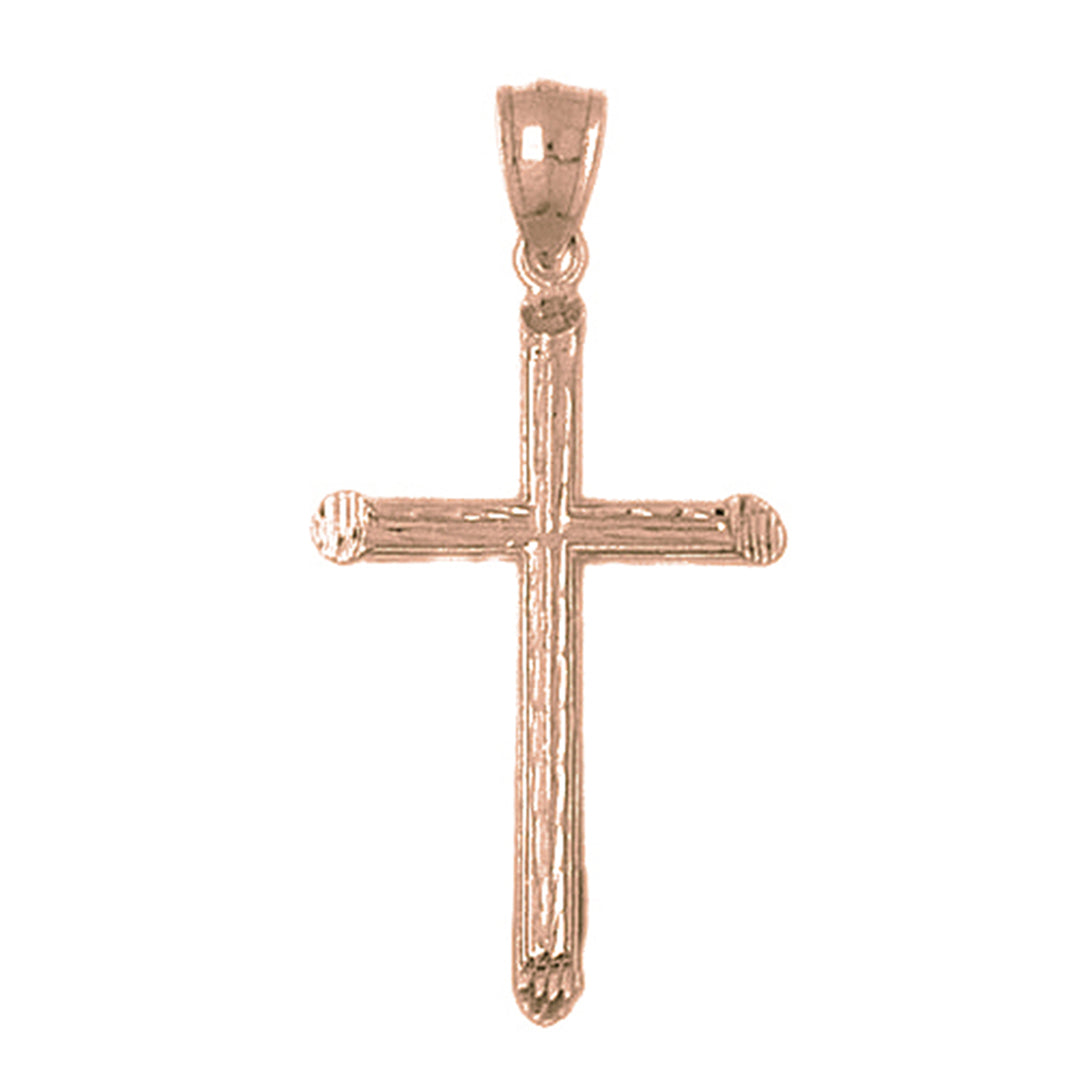 14K or 18K Gold Hollow Latin Cross Pendant