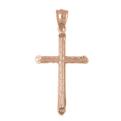 14K or 18K Gold Hollow Latin Cross Pendant