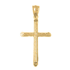 14K or 18K Gold Hollow Latin Cross Pendant