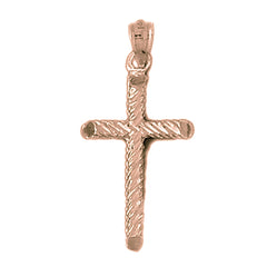 10K, 14K or 18K Gold Hollow Latin Cross Pendant