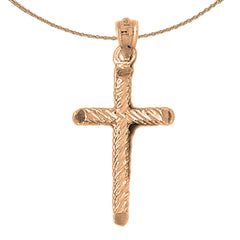 10K, 14K or 18K Gold Hollow Latin Cross Pendant