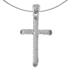 10K, 14K or 18K Gold Hollow Latin Cross Pendant