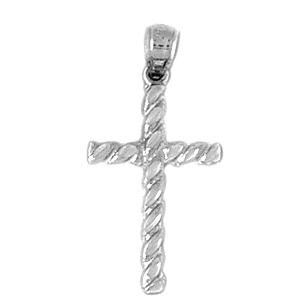 14K or 18K Gold Hollow Latin Cross Pendant