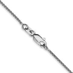 10K White Gold 1mm Wheat Chain