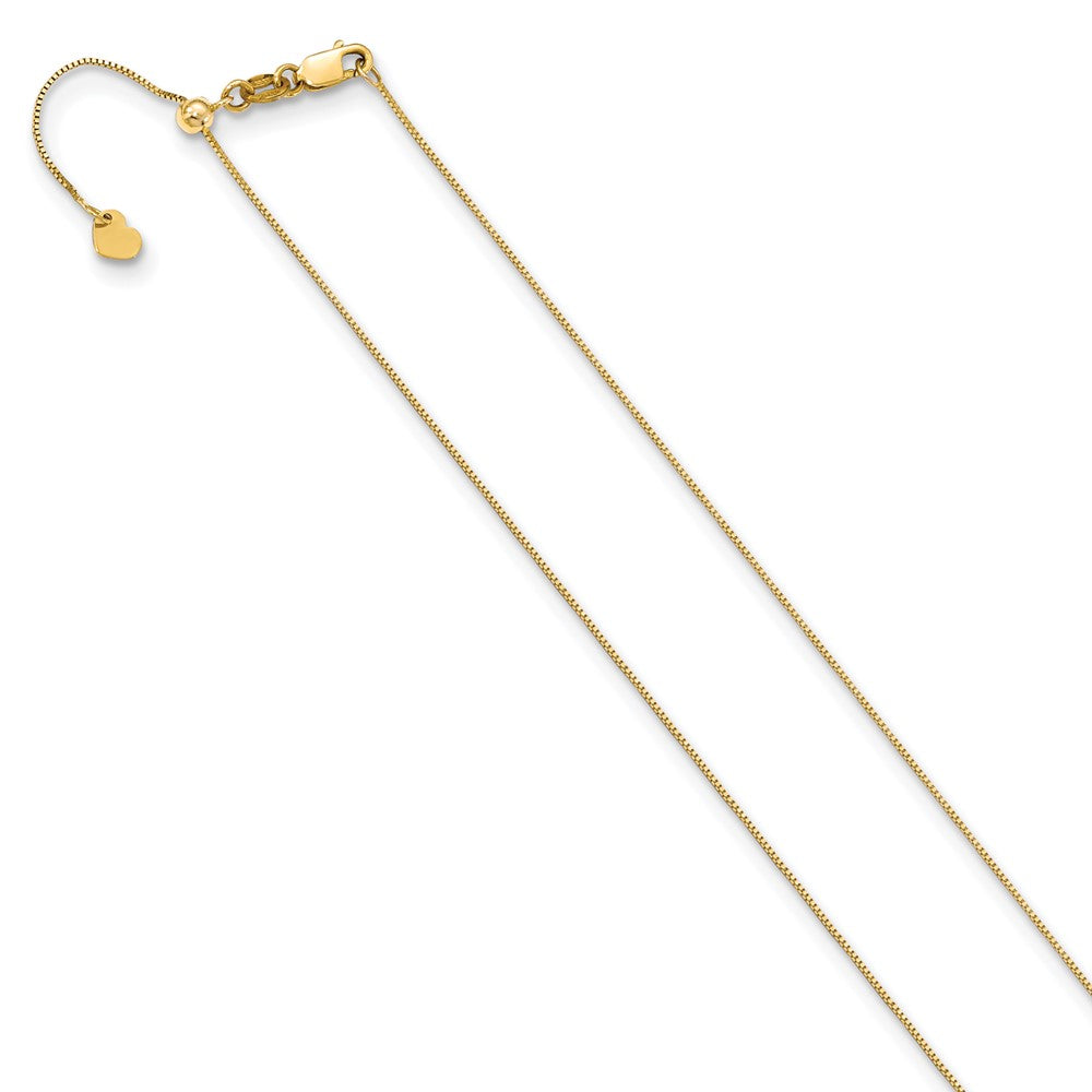 10K Yellow Gold Adjustable .7mm Box Chain