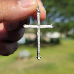 10K, 14K or 18K Gold Hollow Latin Cross Pendant