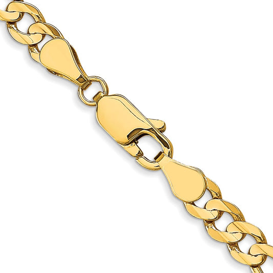 10K Yellow Gold 4.5mm Concave Figaro Chain