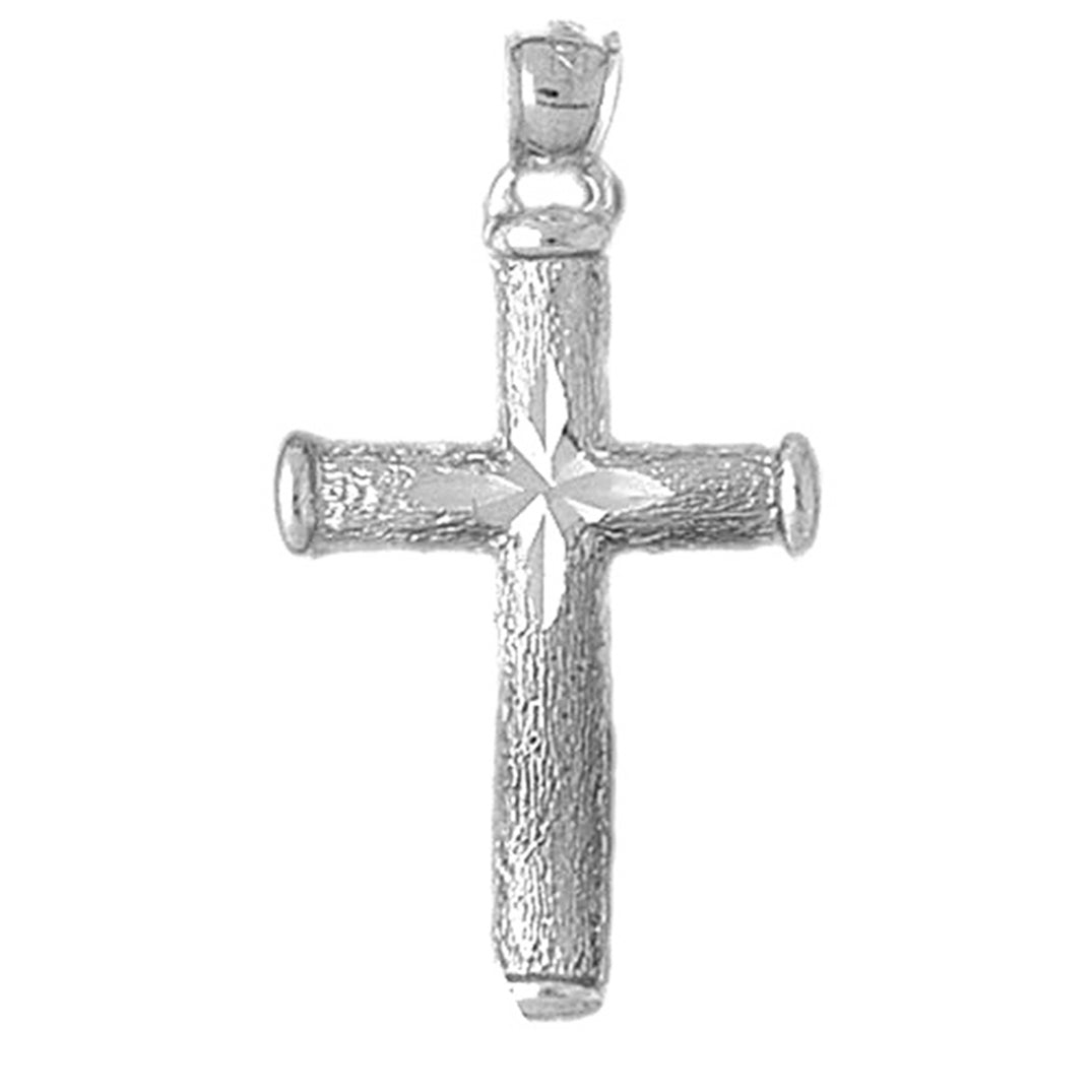 10K, 14K or 18K Gold Hollow Latin Cross Pendant