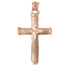 10K, 14K or 18K Gold Hollow Latin Cross Pendant