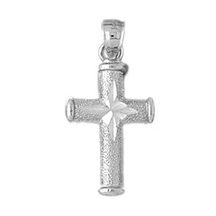 14K or 18K Gold Hollow Latin Cross Pendant