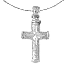 14K or 18K Gold Hollow Latin Cross Pendant