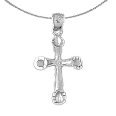 14K or 18K Gold Hollow Latin Cross Pendant