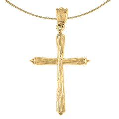 10K, 14K or 18K Gold Hollow Latin Cross Pendant