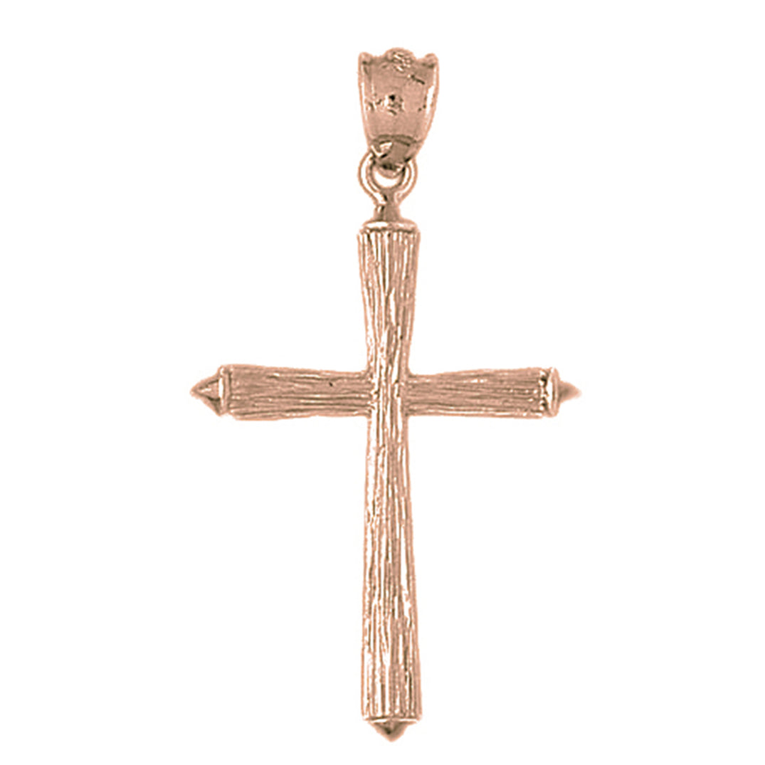 10K, 14K or 18K Gold Hollow Latin Cross Pendant