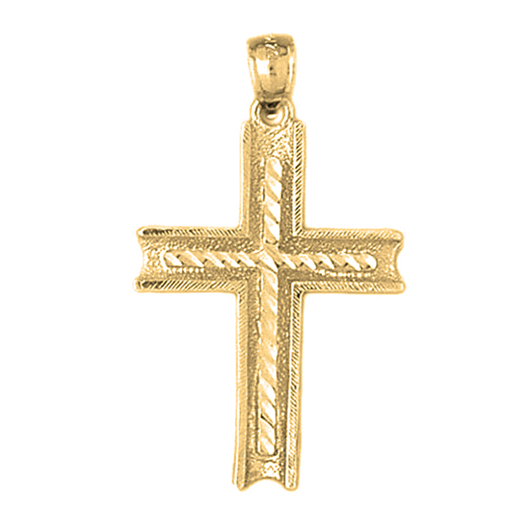 10K, 14K or 18K Gold Latin Cross Pendant