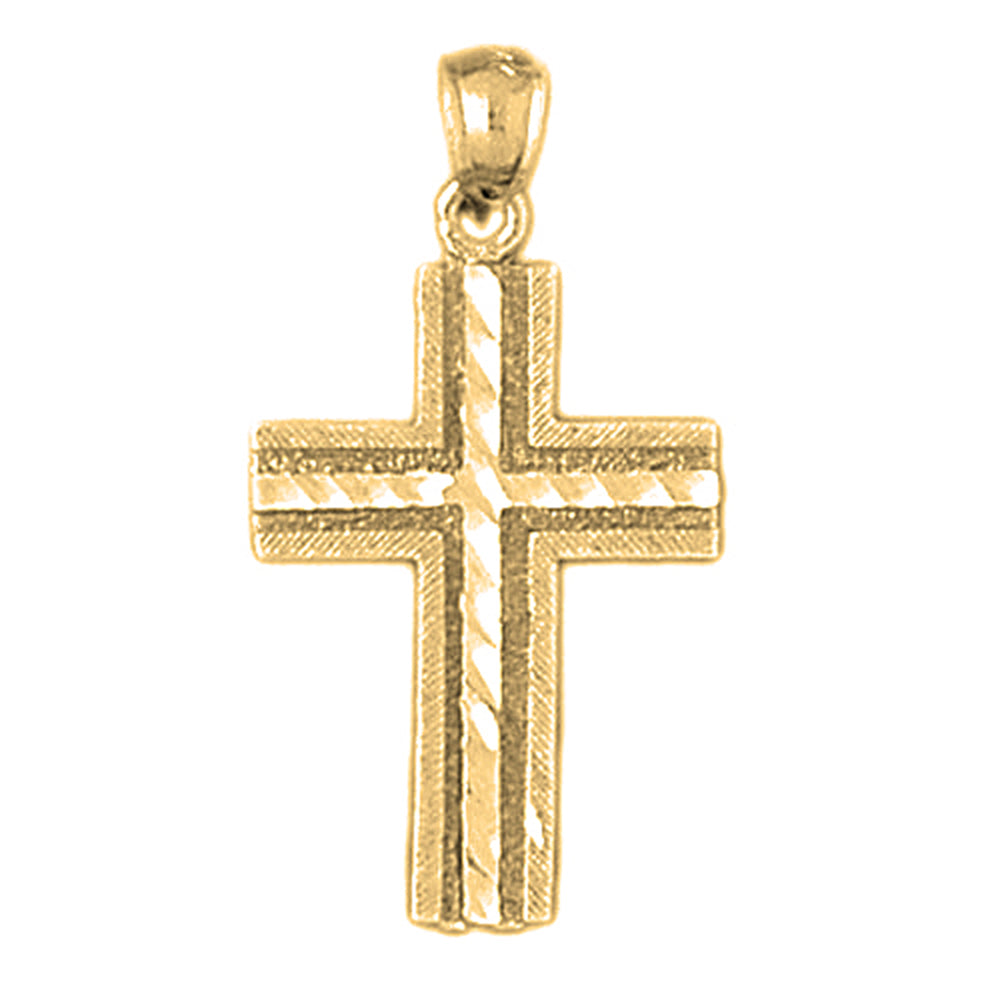 10K, 14K or 18K Gold Latin Cross Pendant