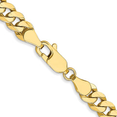 10K Yellow Gold 5.75mm Flat Beveled Curb Chain