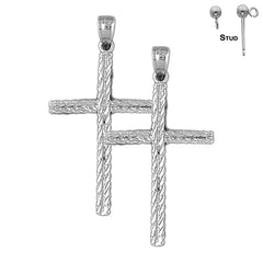 14K or 18K Gold Latin Cross Earrings