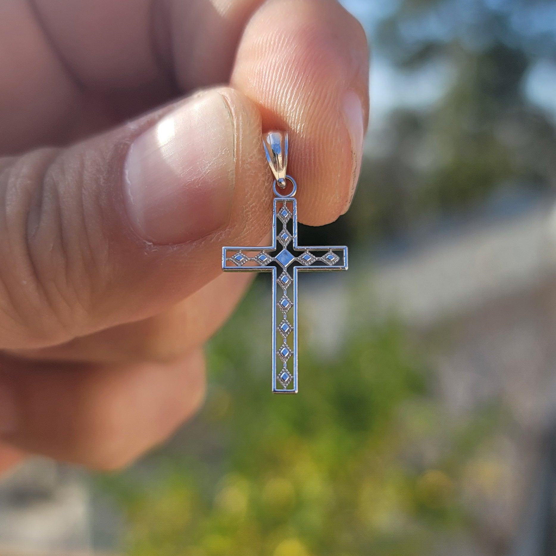 14K or 18K Gold Latin Cross Pendant