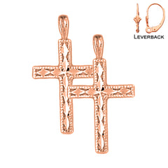 Aretes de Cruz Latina en Oro de 14K o 18K